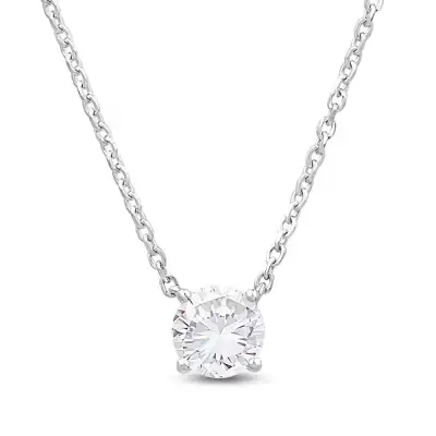 Diamond Solitaire Pendant Necklace