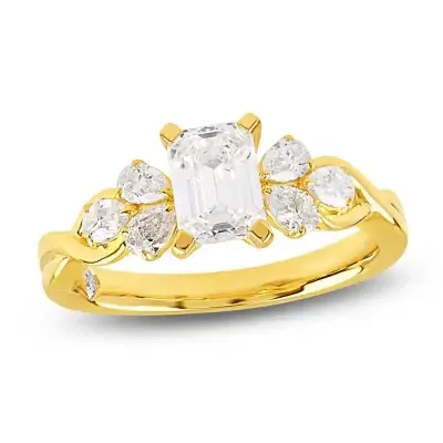 Diamond Engagement Ring with Side Stones